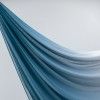 Perdea din in sintetic (tip borangic), degrade, albastra