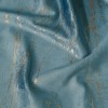 Draperie din catifea sintetica cu insertii aurii, Albastru deschis - 1