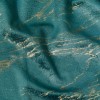 Draperie din catifea sintetica cu insertii aurii, Albastru Turcoaz - 2