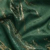 Draperie din catifea sintetica cu insertii aurii, Verde inchis - 1