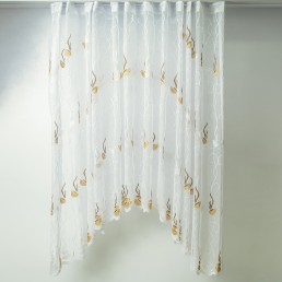 Perdea bucatarie cu arcada, cescute de cafea